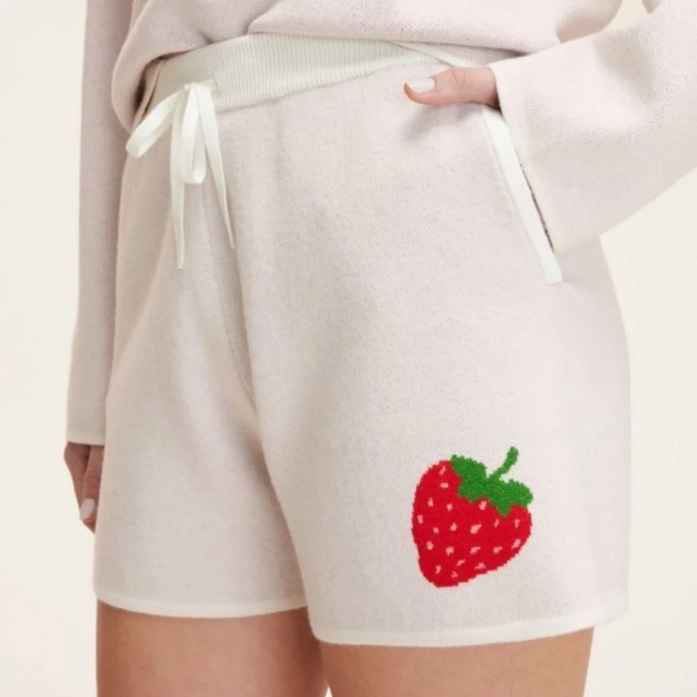 NWT kate spade new york x Target Embroidered Strawberry Sweater Shorts